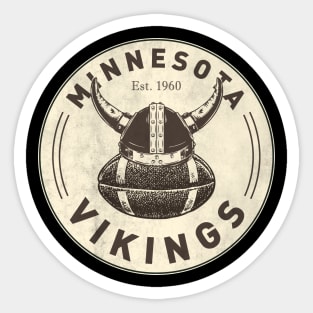 Vintage Minnesota Vikings by Buck Tee Originals Sticker